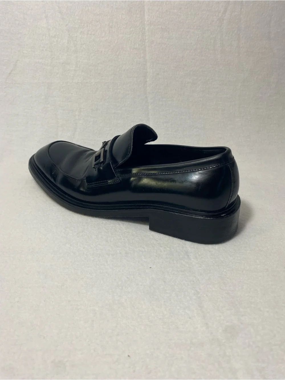 GUCCI Men’s Vintage Black Leather Horse-Bit Loafers ITALY Size 8.5D